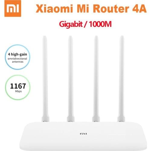 Xiaomi Mi Router 4A Gigabit Edition 1000M 2.4GHz 5GHz WiFi ROM 16MB DDR3 64MB 128MB High Gain 4 Antennas Remote APP Control