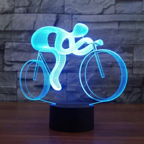 [Seven Neon]Free shipping riding shape Acrylic 7Colors Desk Lamp 3D Lamp Novelty gift Led Night Light Millennium Falcon Light