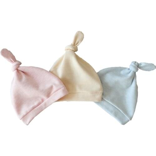 2019 Baby Beanie Hat Knit Cotton Cartoon Solid Color Baby Caps For Boys Girls Spring Autumn Winter Childrens Hats Child