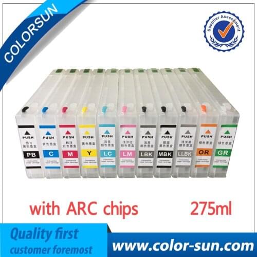 T6551-T6559 T655A T655B Empty Refillable Ink Cartridge With Reset Chip For Epson Stylus Pro 4910 Printer 275ML/PC