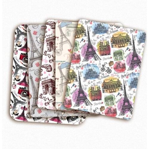 Polyester Cotton Fabric By Half The Meter Tower Building Printed Dress Fabric For Sewing Patchwork For Needlework 45*145 cm 1 pc