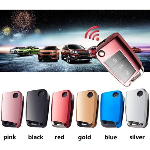 Smart TPU Soft Protective key Case Shell Cover for VW Golf TIGUAN L Skoda Octavia