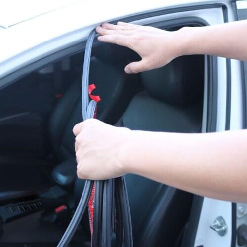 5M Car Door Seal Strip EPDM Rubber Noise Insulation B P Z D Shape Type Weatherstrip Soundproof Car Seal Strong Adhensive Sticker