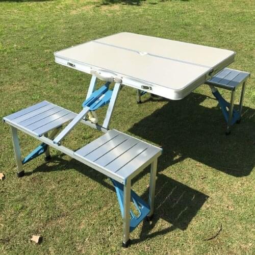 Thickened Outdoor Folding Table Chair Camping Aluminum Alloy Picnic Table Waterproof Ultra-light Durable Barbecue Folding Table