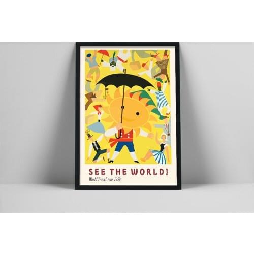 World Vintage Travel Poster See The World Classic Canvas Paintings Colourful Wall Posters Stickers Home Decor Kids Room Gift