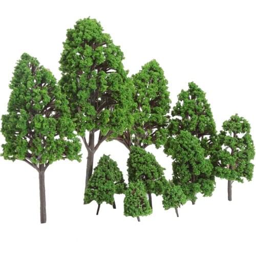 12PCS Assorted Scale 1:50 Model Tree Train Park Railway Scenery Landscape Layout Tree Scenery Landscape Toys Festive Party Decor