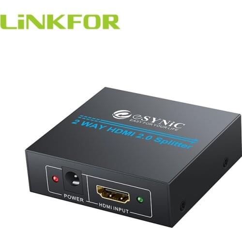 2 Way HDMI-Compatible 2.0 Splitter Support 4K@60Hz YUV 4:4:4 And HDR 1 In 2 Out HDMI-Compatible Distribution Amplifier For TV