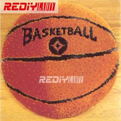 3D Latch Hook Rug 100% Acrylic Yarn Cushion Set for Embroidery Floor Mat Pre-Printed Canvas Blanket Basketball Carpet Needlework