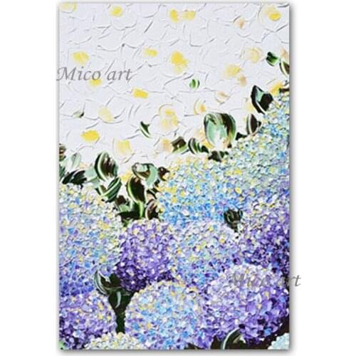 Unframed Abstract Plum Flower Oil Painting Handmade Canvas Wall Art Decorative Items Textured Acrylic Paintings Free Shipping