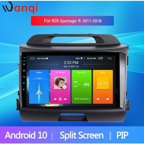 Android10.0 Car Multimedia Player Audio for KIA sportage R 2011-2018 GPS Navigation Radio Split Screen PIP SWC BT WiFi NO DVD