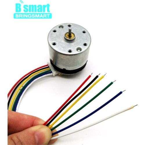 Bringsmart RK-520B DC Motor Encoder Motor 6-12v DC Motor High Speed 10000rpm with Code Disk Carbon Brush High Precision