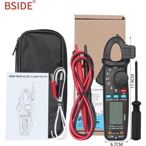 BSIDE ACM91 Digital Clamp Meter Multimeter Capacitance Tester Current Ammeter Frequency Resistance Meter With LCD Display Tools