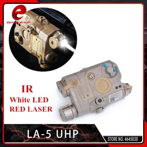 Element Airsoft Tactical LA-5C PEQ 15 Red Laser IR Laser LED Flashlight UHP Appearance PEQ15 Red Laser Light for Picatinny Rail
