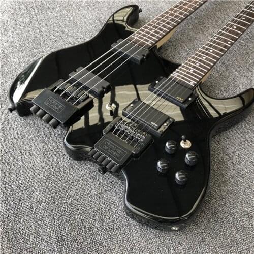 Kaiyun factory customizes classic black steinberg. Headless bass.4 - and 6-string electric guitar. Black hardware