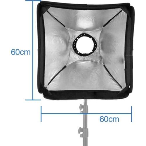 Mcoplus Speedlight Flash Softbox 60cm * 60cm 23.6 x 23.6in Bowens Mount Kit for Speedlite Studio Shooting