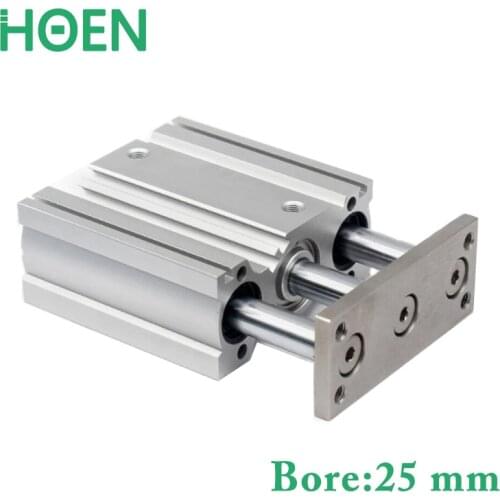 MGQM Series Guide Rod Slide Bearing Pneumatic Compart Air Actuator Cylinder MGQM25-20 MGQM25-25 MGQM25-30 MGQM25-40 MGQM25-50