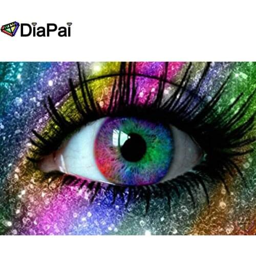 DIAPAI 5D DIY Diamond Painting 100% Full Square/Round Drill "Colored eyes" Diamond Embroidery Cross Stitch 3D Decor A23566