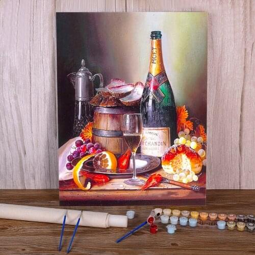 Fruit Kitchen Painting By Numbers Package Acrylic Paints 50*70 Boards By Numbers Home Decoration Children Drawing