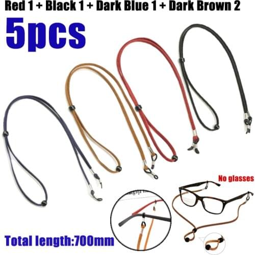 Set of 5 Sunglasses Strap Neck Cord Necklace Eyeglass Glasses Chain Reading Glasses String Sport Lanyard Holder
