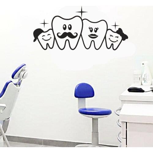 Dental health care Teeth Style Teeth Doctor Dental Clinic Decor Wall Sticker Vinyl Removable Indoor Room Decoration Mural Z669