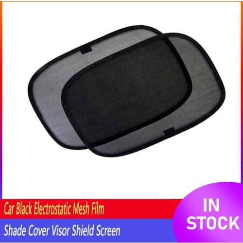 NEW Car Black Electrostatic Mesh Film Car Rear Window Side Sun Shade Cover Block Static Cling Visor Shield Screen Sunshades