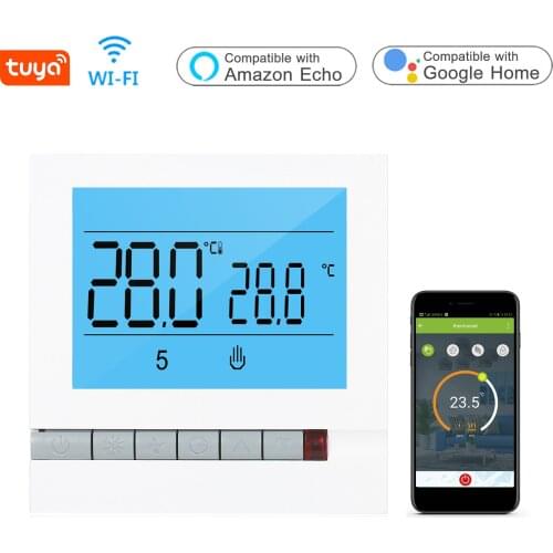 Tuya Large LCD Screen WiFi Smart Water Heating Thermostat Programmable Temperature Controller Support Alexa Google Home