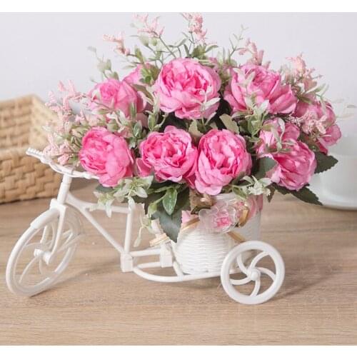 Living room silk flower dry bouquet plastic artificial flower simulation flower car set accessories home potted ornaments indoor