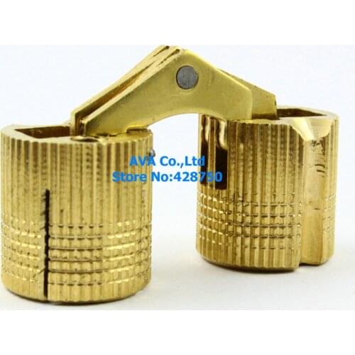 4 Pieces/Lot HIDDEN HINGE INVISIBLE HINGE BARREL CONCEALED HINGE 16MM - BRASS