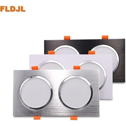 LED Downlights 12W 16W 20W AC85-265V Square Silver Black White LED Ceiling Lamp Down Light for Kitchen Home Indoor Lighting