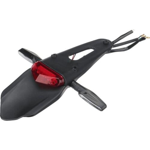 LED Motorcycle ATV Rear Tail Light Off Road Dirt Bike Dynamic Turn Signal Indicator Lights Universal Brake Licence Plate Lamp