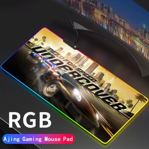Anime Need For Speed RGB Mouse Pad Luminous LED Laptop Mini Game Accessories Gamer Keyboard Carpet Pad mousepad Gaming Des