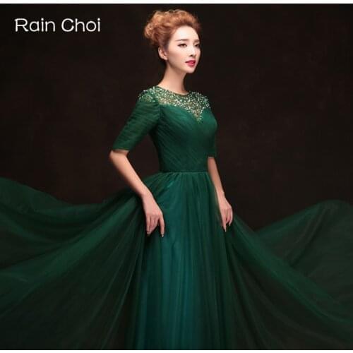 Evening Dresses 2021 Sexy Long Formal Party Gowns Short Sleeves A Line Evening Dress