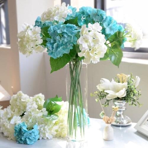 High quality 1pc artificial Silk Hydrangea flower Ball Chrysanthemum Wedding Party Home decoration Hotel DIY flower accessories