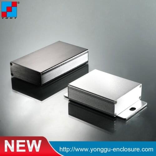 YGK-007 64*23.5*75mm(WxHxD) diy anodized aluminum enclosure silver and sandblast with L panel