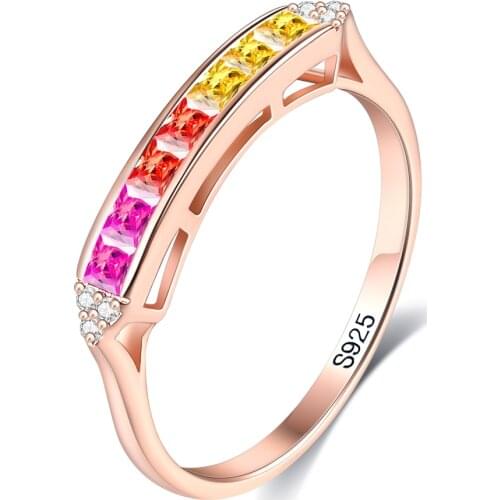 ZEMIOR Round Rings For Women S925 Sterling Silver 4 Color Cubic Zirconia Hollow Rings Anniversary Gift to Wife Fine Jewelry