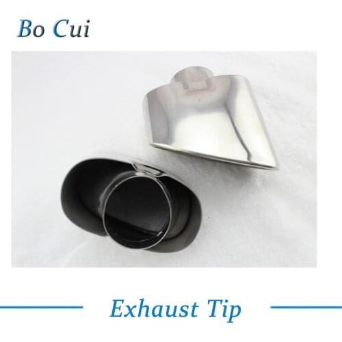 1Pair Chrome Exhaust Dual Tail Pipe Muffler Tip Stainless Steel For BMW X5 E70 2000-2016 Auto Accessories