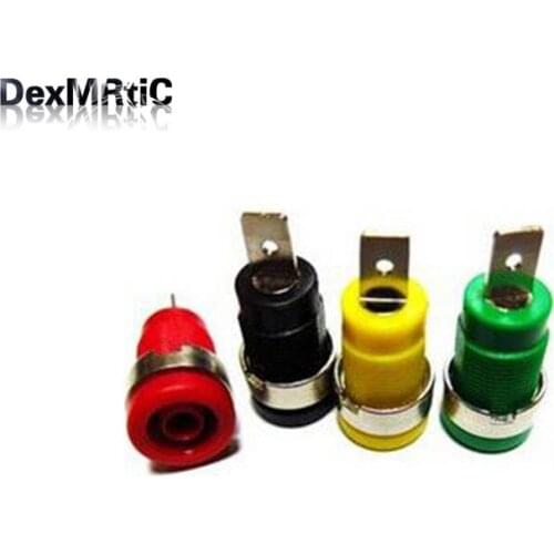 10pcs high quality high voltage high pressure safety type 4mm solid copper plated with nickel panel hole Safety Pannel Socket