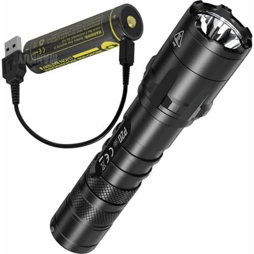 100% Original nitecore P20v2 Tactical LED Flashlight USB port Rechargeable Battery Hunting Law Enforcement Waterproof EDC Torch