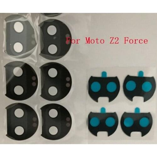 100Pcs/Lot, High Quality New For Motorola Moto Z2 Force XT1789 Back Camera Glass Lens Cover With Sticker Replacement Part