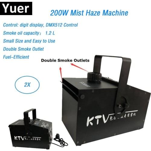 200W Mist Haze Machine DMX512 Control Smoker Machine 1.2L Oil Capacity Perfect For Wedding Home Party Stage Dj Lighting Shows