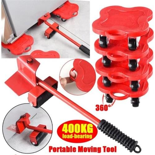 5pcs/set Furniture Mover for Moving Furniture Helper Heavy Duty Furniture Remover Lifter Sliders Kit Hand Transport Tool