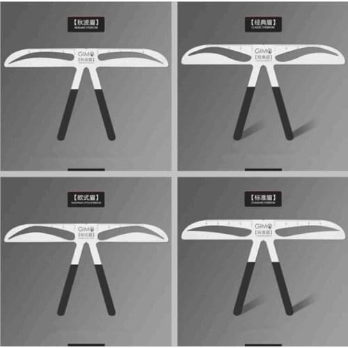 5 Pcs Tattoo Eyebrow Ruler Three-Point Positioning Permanent Makeup Symmetrical tool Grooming Stencil Shaper Balance Ruler