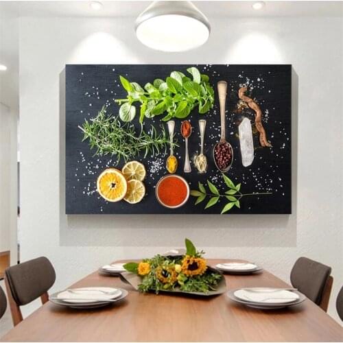 Abstract Personality Still Life Kitchen Food Ingredients Canvas Painting Posters and Prints Wall Art Picture Kitchen Home Decor