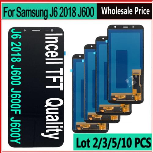 Lot 5 Piece Incell LCDS For Samsung Galaxy J6 2018 J600 J600F J600G/DS Touch Screen Digitizer LCD Display