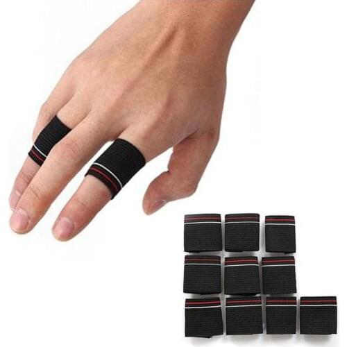 10Pcs Stretchy Finger Protector Sleeve Support Arthritis Sport Aid Guard Band Fishing Stripping Guards Anti Scratch Accessory