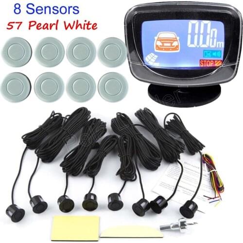 Hot sale car Parking Sensor Buzzer LCD display monitor Reverse Backup Radar Monitor System 12V 44 Colors available 8 sensor