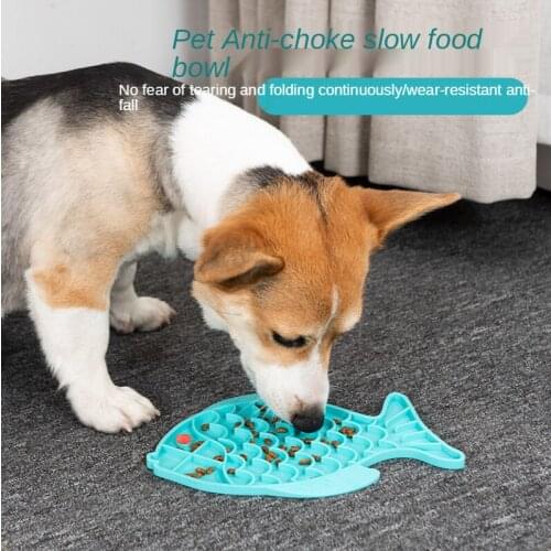 Mat For Dogs Cats Slow Food Bowls New Pet Dog Feeding Food Bowl Silicone Dog Feeding Lick Pad Dog Slow Feeders Treat Dispensing