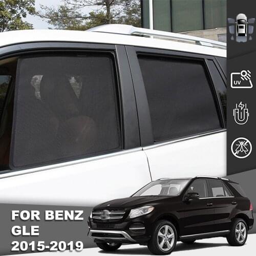 Magnetic Car Sunshade Front Windshield Door Mesh Frame Curtain For Mercedes Benz GLE 2015-2019 Side Window Sun Visor Protection