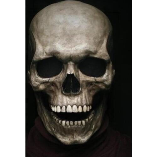 Full Head Skull Mask Skeleton Mask Halloween Costume Horror Evil Call Of Duty Mask Helmet With Movable Jaw Helmet Dropshipping