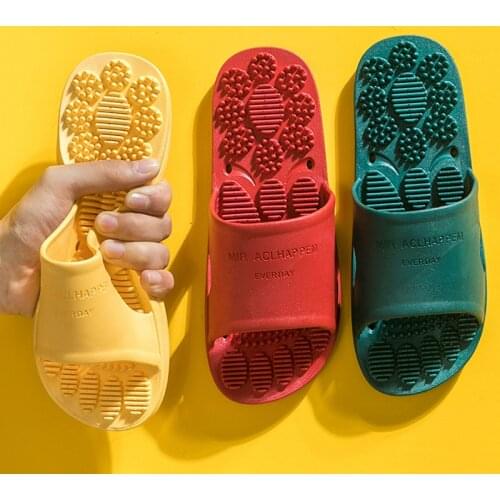New massage slippers female summer home bathroom non-slip bathing couple thick-soled indoor sandals and slippers male